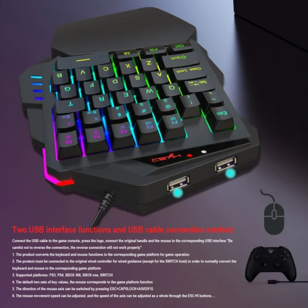Mechanical Macro Gaming Keyboard and Mouse