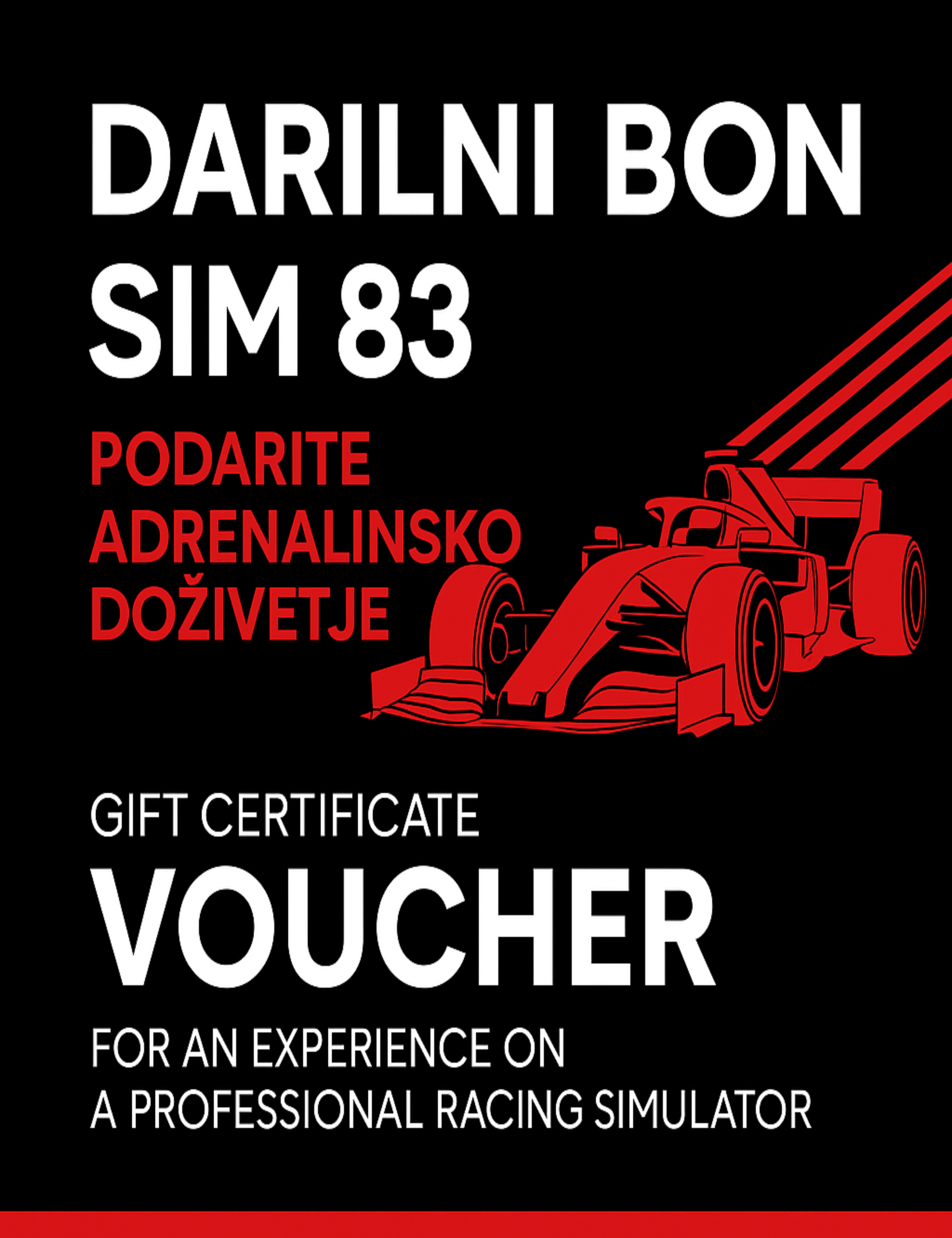SIM 83 Gift certificate